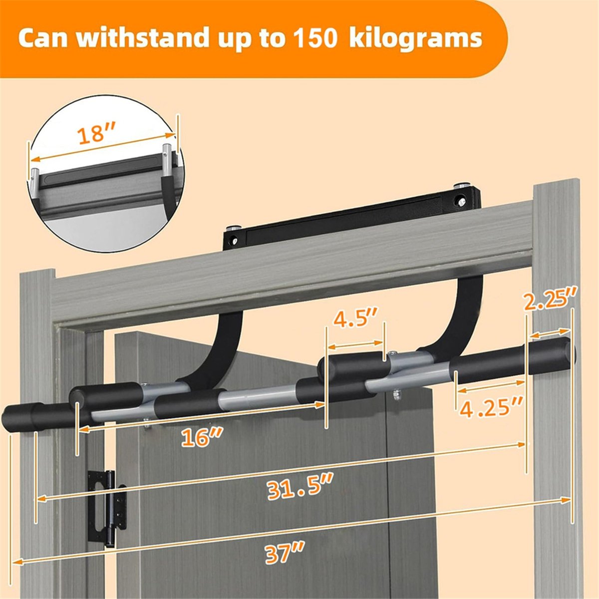ABST Wall Mounted Pull Up Bar  - Chin Bar Doorway review and price