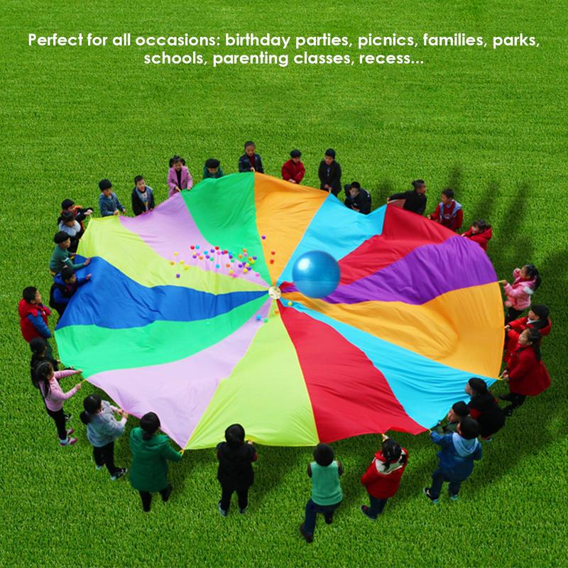 Rainbow Parachute For Kids Spo - Outdoor Sports Umbrella review and price