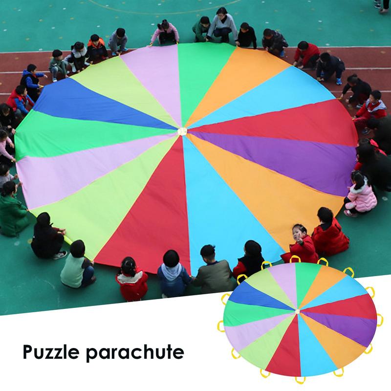 Rainbow Parachute For Kids Spo - Outdoor Sports Umbrella review and price